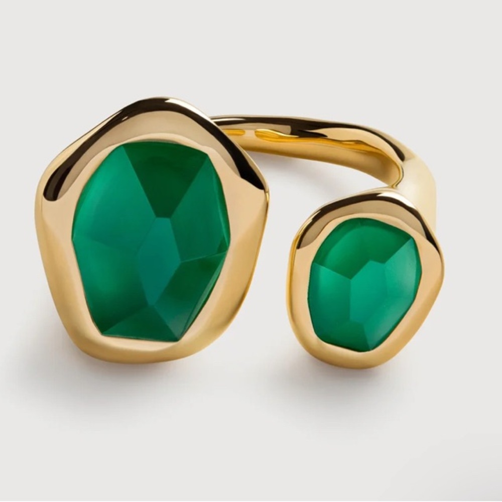 Odyssey Gemstone Open Ring by Monica Vinader